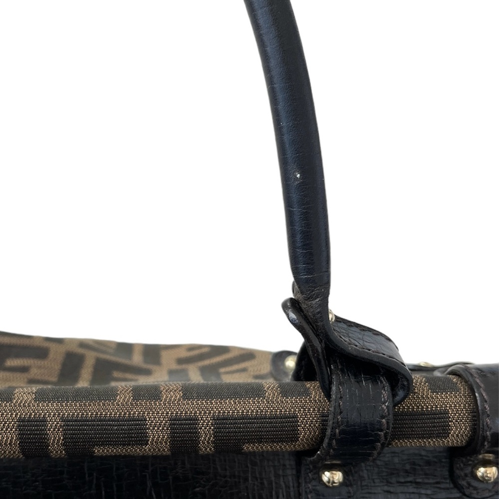 Authentic FENDI Medium Zucca Monogram Canvas Magic Bag in Brown Tobacco Color - Picture 11 of 11